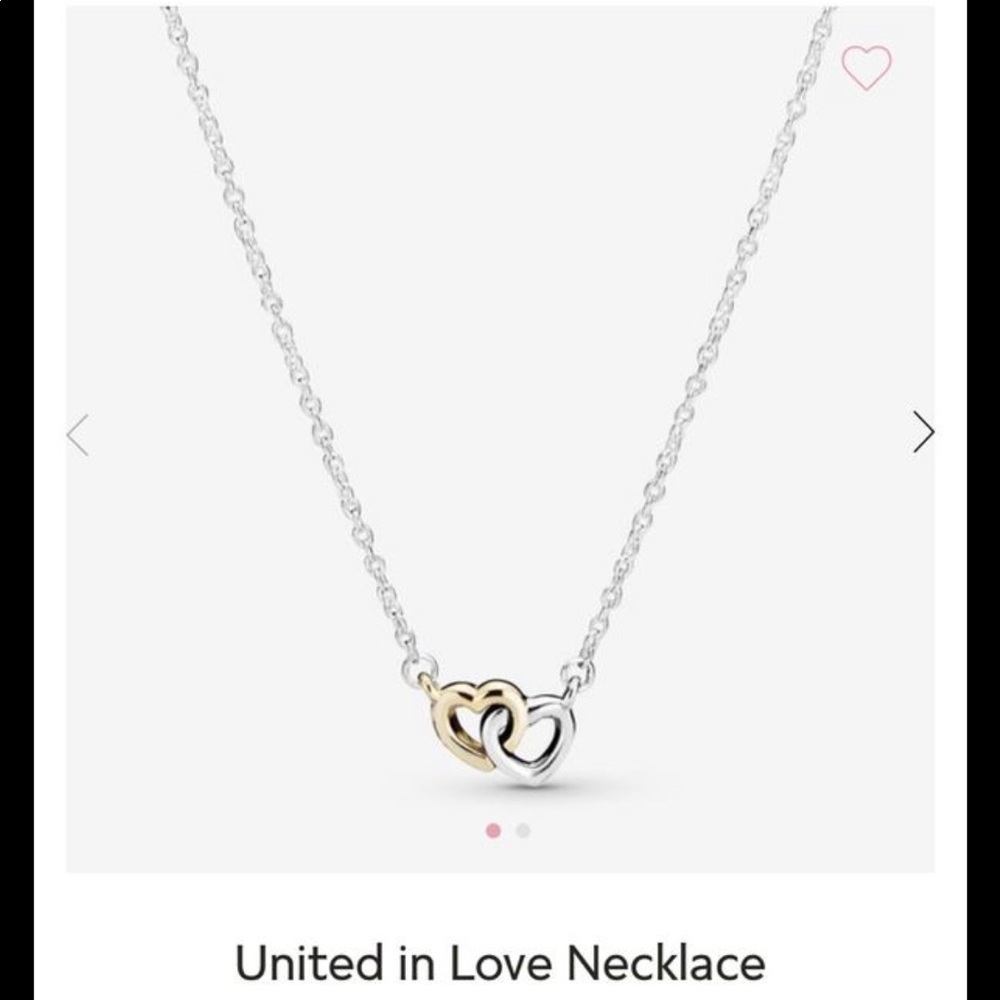 Pandora Interlocked Hearts Necklace